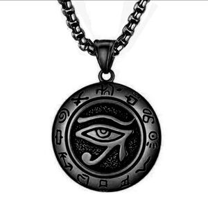 Black Eye of Horus Pendant Necklace